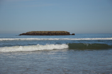 Beautiful view of the Coast of Biarritz in the Bay of Biscay, France