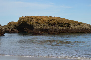 Beautiful view of the Coast of Biarritz in the Bay of Biscay, France