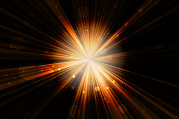 放射状に広がる光