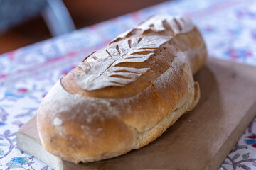 Unique artisan white bread