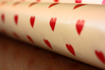 Background for Valentine's Day or all lovers day, red little hearts on white background