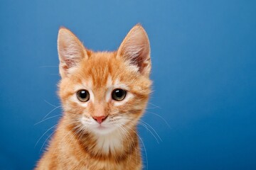 Beautiful kitten in front of a background