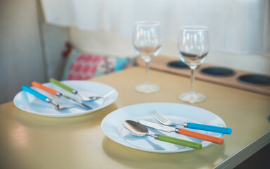 Lunch time in a Motorhome 