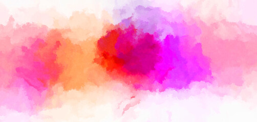 Obraz premium Watercolor painted background. Abstract Illustration wallpaper. Brush stroked painting. 2D Illustration.