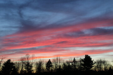 Obraz premium sunset over the field