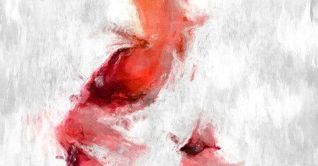 Rough brushstrokes on abstract background. Brush painting. Color strokes of paint. Unique wall art. Modern art on canvas. Colorful contemporary artwork.