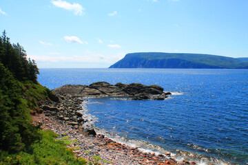 Curving rocks on the coastline