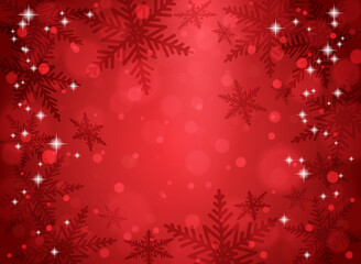 Fototapeta na wymiar Christmas snowflakes on red background.