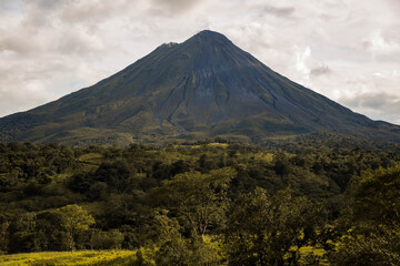 arenal, volcano, tropical, jungle, forest, costa rica, active, mountains, peak, fuji, travel, blue, new zealand, tenerife, teide, clouds, japan, beautiful, green, mt, scenery, volcanic