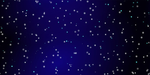 Fototapeta premium Falling Snowflakes seamless pattern flying snow