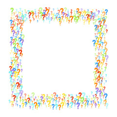 Question marks Quiz doubt survey faq public poll.