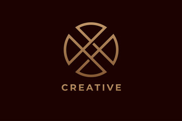 Abstract initial letter X and X logo,usable for branding and business logos, Flat Logo Design Template, vector illustration