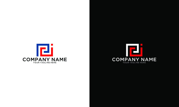 initial letter pj is linked round lowercase blue and red logo.
