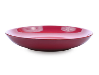 Empty brown plate isolated on white background.