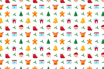Christmas element seamless pattern