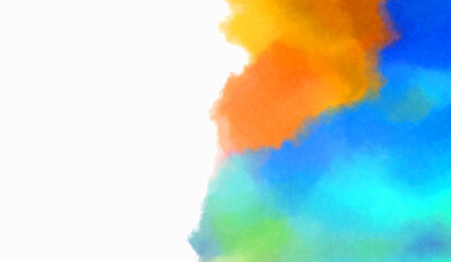 Obraz premium Watercolor painted background. Abstract Illustration wallpaper. Brush stroked painting. 2D Illustration.