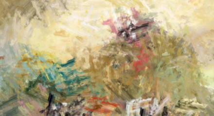 Brushed Painted Abstract Background. Brush stroked painting. Artistic vibrant and colorful wallpaper..