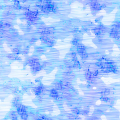 Ocean blue tie dye mottled blotch texture background. Seamless white linen boho textile effect. Distressed acid wash coastal living style pattern. Nautical beach fashion for home decor repeat swatch.