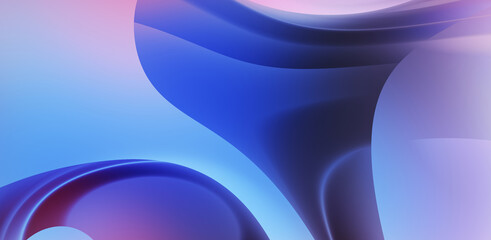 Fluid abstract background with colorful gradient. 2D illustration of modern movement.