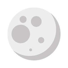 full moon night isolated icon