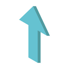 arrow up isometric style icon