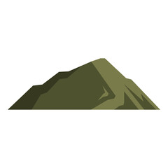 big mountain green nature icon