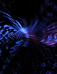 Light particle trails. Light explosion star with glowing particles and lines. Beautiful moving abstract rays background.