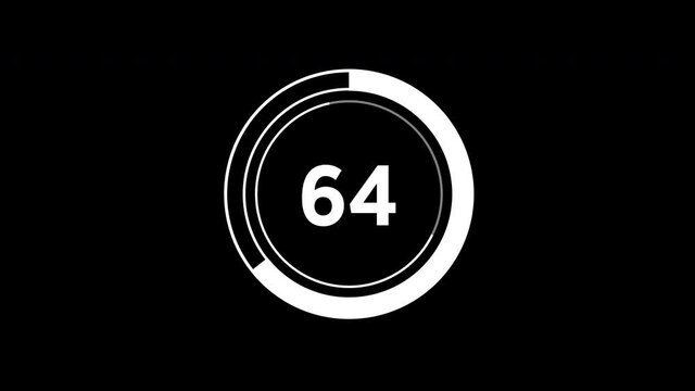 Sci-Fi UI interface Motion Graphic Design - 100% - 4K Stock Video isolated on black