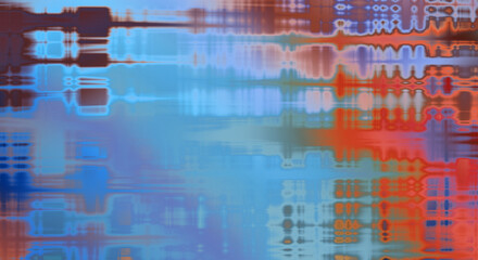 Obraz premium Abstract background. Geometrical elements on aged grunge texture. Graphic illustration with different color patterns.