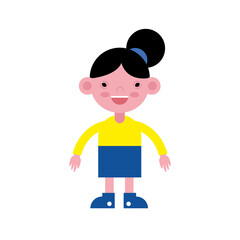 cute little girl avatar charater