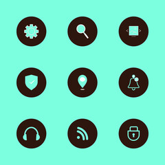 icon web set, smartphone web, computer, internet settings, web, vector illustration