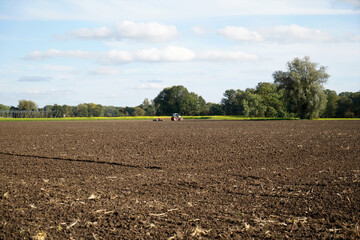 Shot from a cultivated field
