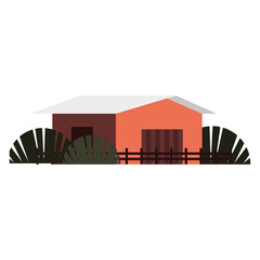 farm stable building facade icon