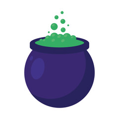 halloween cauldron pot isolated icon