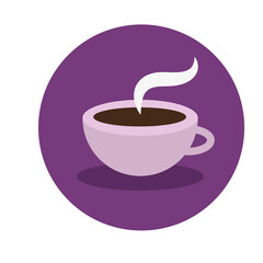 hot coffee cup drink icon
