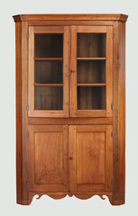 China cabinet corner with clipping path.