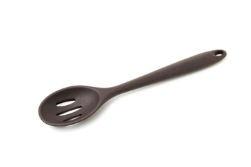 Special silicone cooking spoon isolated on a white background.