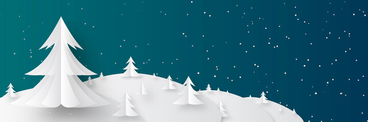 Merry Christmas and happy New Year background with blue theme
