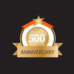 500 years anniversary celebration - VECTOR ILLUSTRATION