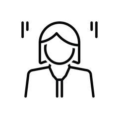 Black line icon for Mrs