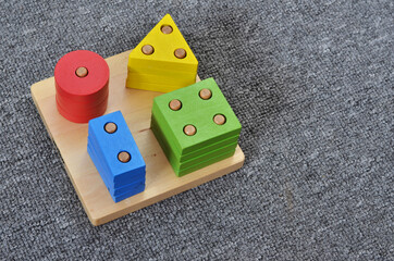 Learning shapes Montessori toy for toddlers