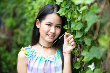 portrait of young charming beautiful girl  with smile, authentic moments of real emotion.