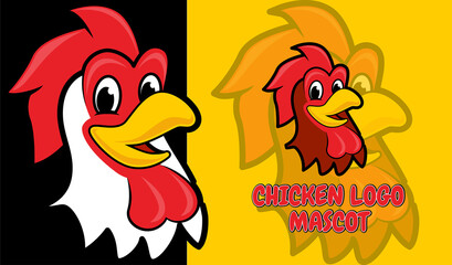 Cute chicken logo mascot