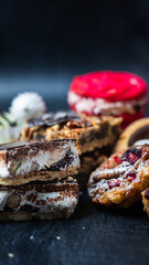 Christmas' dessert selection with cookies and bars