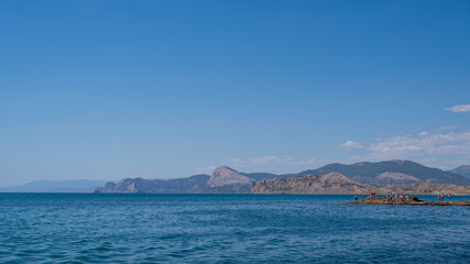 seascape, view of the sea from the shore