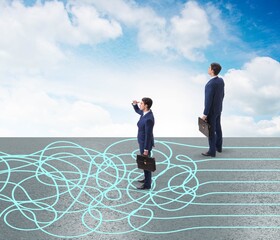 Business concept of uncertainty and confusion