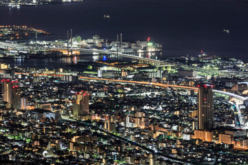 摩耶山掬星台から見る神戸の夜景　【2020年】