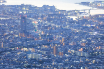 Obraz premium 摩耶山掬星台から見る神戸の夜景 【2020年】