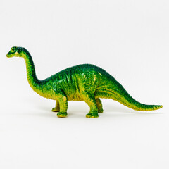 Toy Dinosaurs on White Background