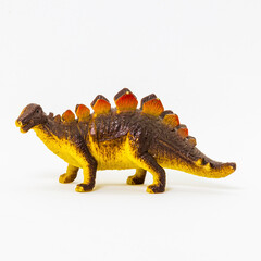 Toy Dinosaurs on White Background